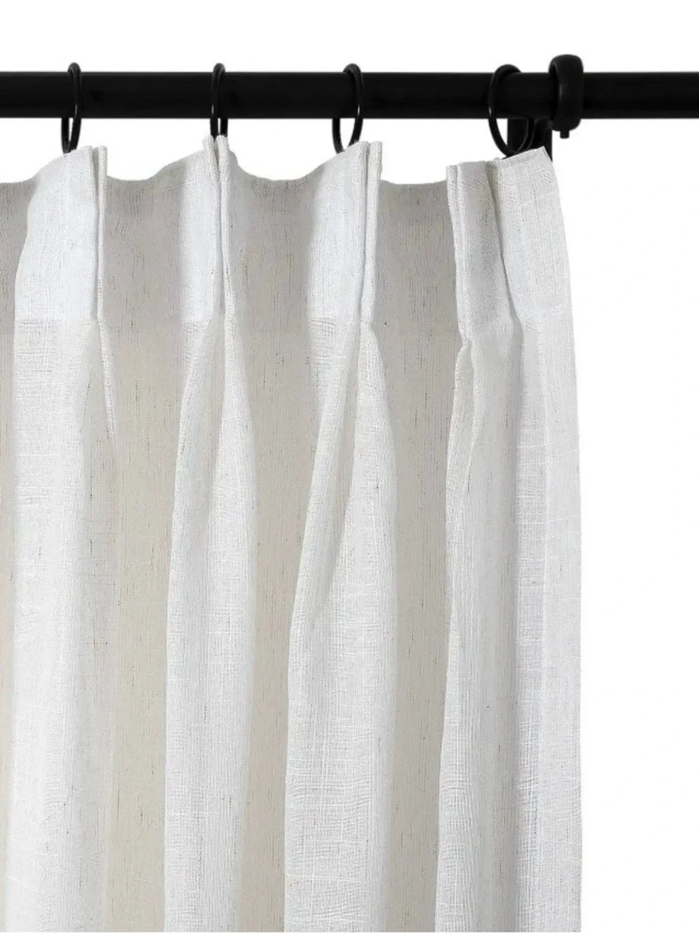 Two Pages Natural Pinch Pleat Window Curtain - Cream 52W X 120L 2 panels